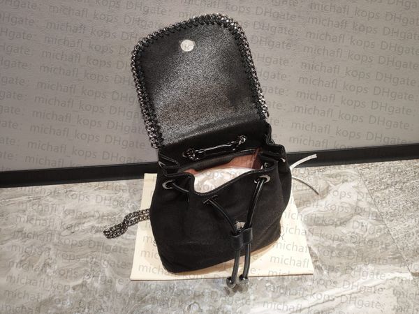 

women backpack fashion bag stella mccartney rhombus large capacity travel bag student backpack chain shoulder strap rsie