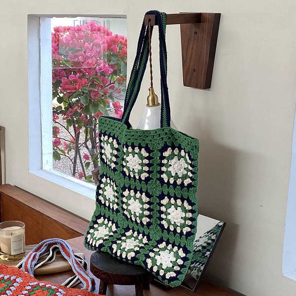 

ladies fashion summer straw crossbody bag women beach holiday shopping woven shoulder handbag messenger purses for women bags 230304