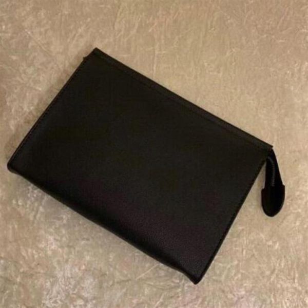 

3 colors travel cosmetic bag 26 cm protection makeup clutch bag leather waterproof 19 cm female cosme236f