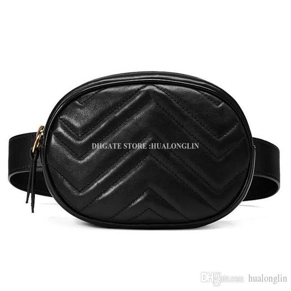 

genuine leather waist bag women marmont handbag original box brand designer famous new fashion zipper soft promotion 2296