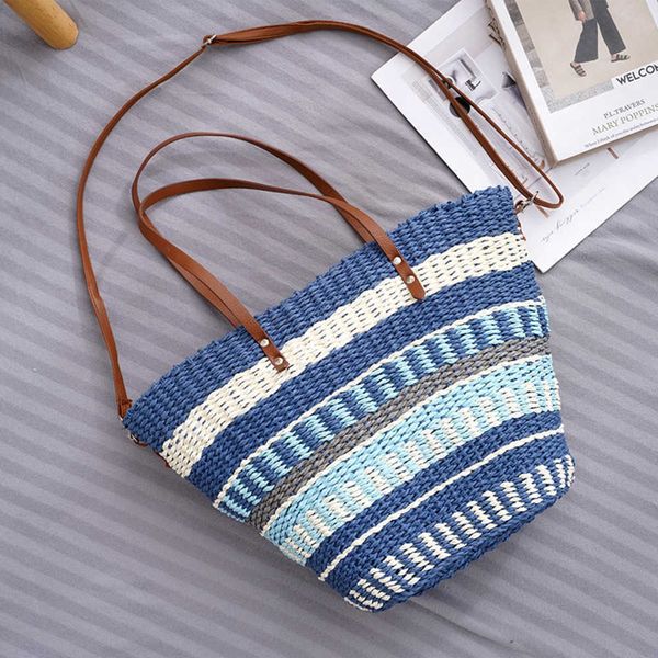 

beach rattan bag ladies new super large straw bag famous brand ladies handbag 2022 handbag straw woven beach bag luxury handbag 230304