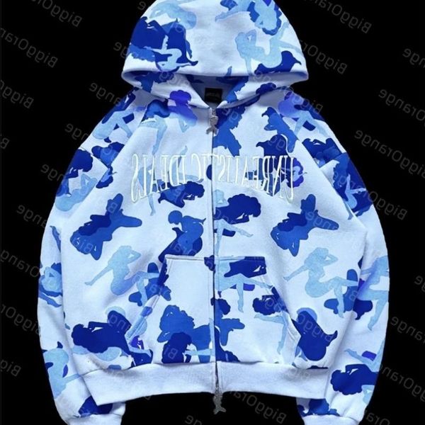 

Sweater Womens Hoodies Sweatshirts High Street Camouflage Embroidered Letters Hooded Sweatshirt Womens Ins Style Hoodie Women Street Fa Vwfx