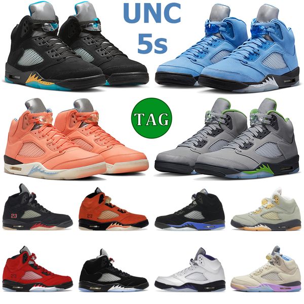 

5 basketball jumpman shoes men 5s unc racer university blue aqua green bean crimson bliss dark concord raging bull red sail pinksicle mens t, Black