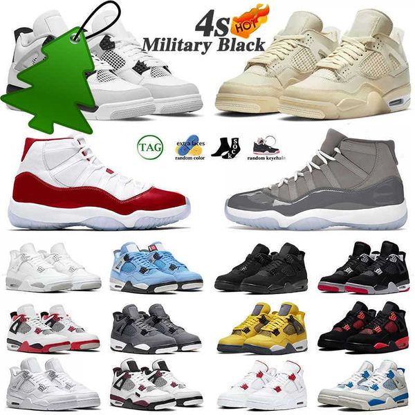

og 4s 11s basketball shoes men women military black red thunder sail 4 black cat white oreo pure money infrared 11 cool grey 25th