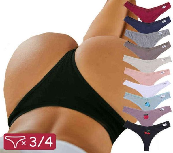 

nxy toy women s fruit embroidered thong low waist cotton underwear t back  xl 3 4 pieces 12111517484, Red;black