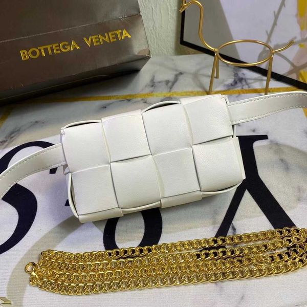 

bottegs venets cassette fanny pack 2023 spring and summer woven waist bag single shoulder messenger for men women
