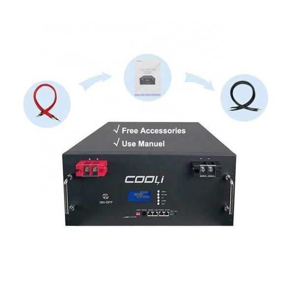 

cooli eu usa market solar lifepo4 battery 25.6v 48v 51.2v rack mounted battery 100ah 200ah lithium iron phosphate battery pack