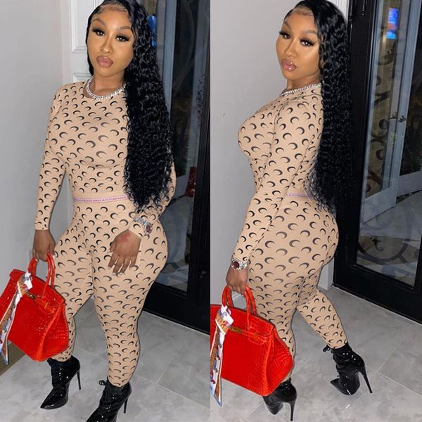 

womens casual dress tracksuit long sleeve marine serre sets leggings pants bottoming t shirt women overlapping half moon tight tees girl t-s, Black;gray