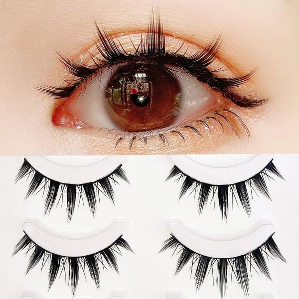 

yokpn new 5 pairs eyelashes cos dance performance eyelash handmade acrylic cross eyelash female japanese 3d natural lashes