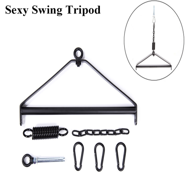 

set swing hanging up bar metal tripod stents furniture pleasure upgraded swing products accessories toys for co, Black;white