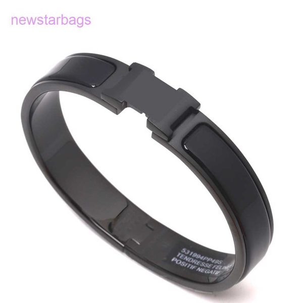 

designer h homes bracelet online shop fashion copper enamel gold bangle luxury jewelry women's and men's sterling silve, Black