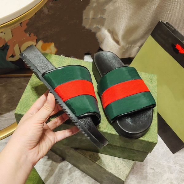 

luxury designer european style slippers men & woman size 35-44 blend in the red and green lady sandals bubble casual shoes, Black