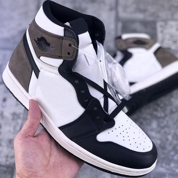 

good quality jumpman dark mocha shoes 1 high black mchacha lae-up basketball 1s og men's women sport sneaker size us5 5-us12218o