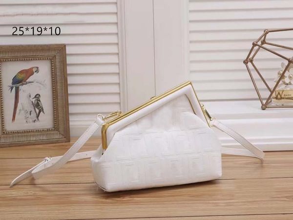 

luxury designer handbags 2023 clutch bag metal hemming genuine leather new fashion women handbag ladies single shoulder messenger ff fends t