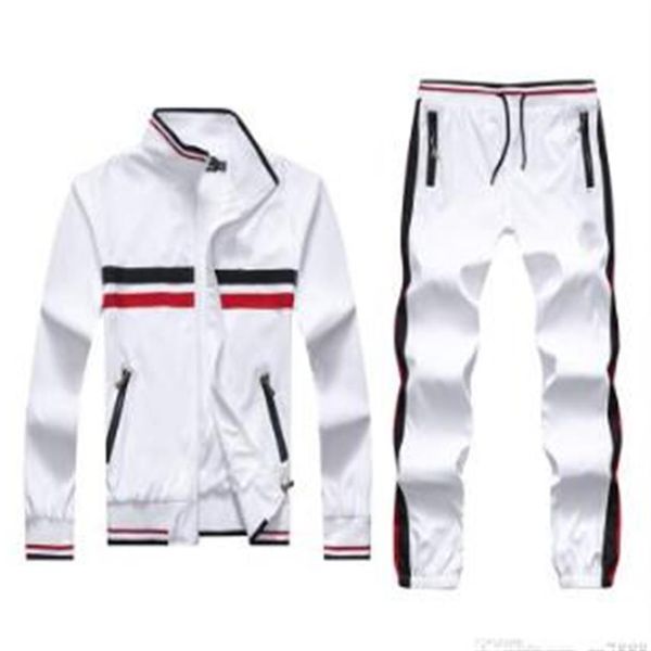 

men's tracksuits autumn full zip tracksuit men sport suit white men sweatshirt pant hoodie set sweatsuit277q, Gray