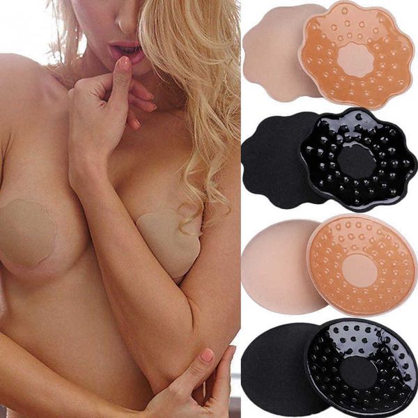 

breast pad 2pcs reusable pasties silicone breast sticker self adhesive nipple cover flirting boob tape bra pads charm nipples covers