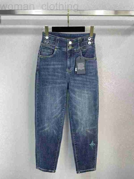 

designer jeans 2023 new spring summer fashion designer straight pants brand same style luxury women's nomw, Blue