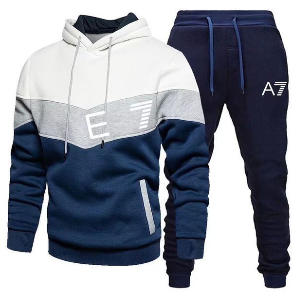 

tracksuit brand print men set 2023 new spring autumn sportswear sports suit casual sweatsuit hoodie pants male jogging clothing ea706788# 3, Gray