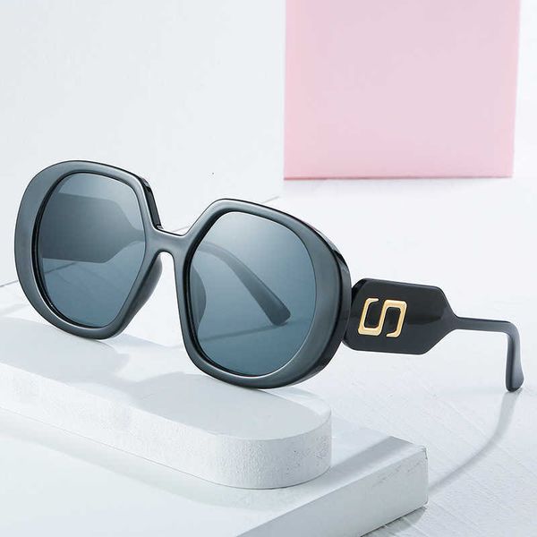 

sunglasses new fashion wide leg women's large frame personalized street pgraphy modern glasses, White;black