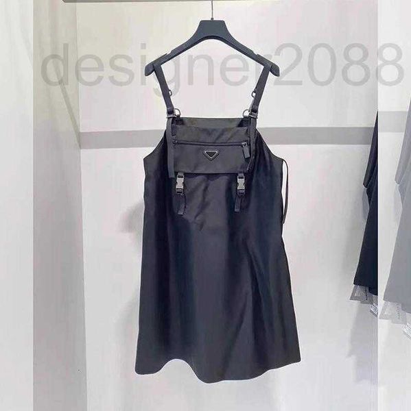 

casual dresses designer women's loose black women's sleeveless italian brand triangle dress jnx7, Black;gray