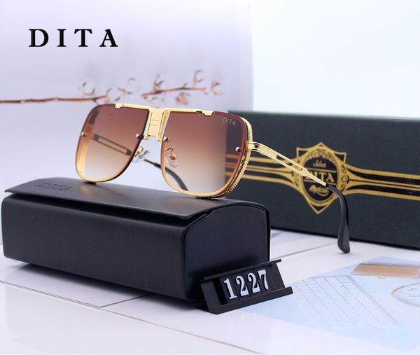 

dita designer sunglasses classic eyeglasses goggle outdoor beach sun glasses for man woman mix color optional triangular signature, White;black
