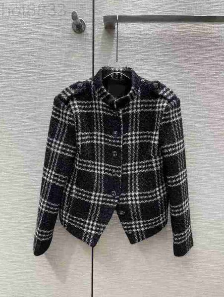 

women's jackets designer milan runway 2022 new autumn winter stand collar long sleeve brand same style coats outerwear plkp, Black;brown