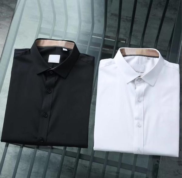 

luxurys desingers men's dress business casual shirt sleeve stripe slim masculine social fashion plaid shirt s-3xl #35550 xisu, White;black