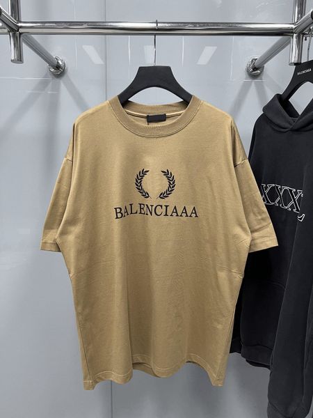 

men's plus tees & polos round neck embroidered and printed polar style summer wear with street pure cotton r122wt, Black;brown
