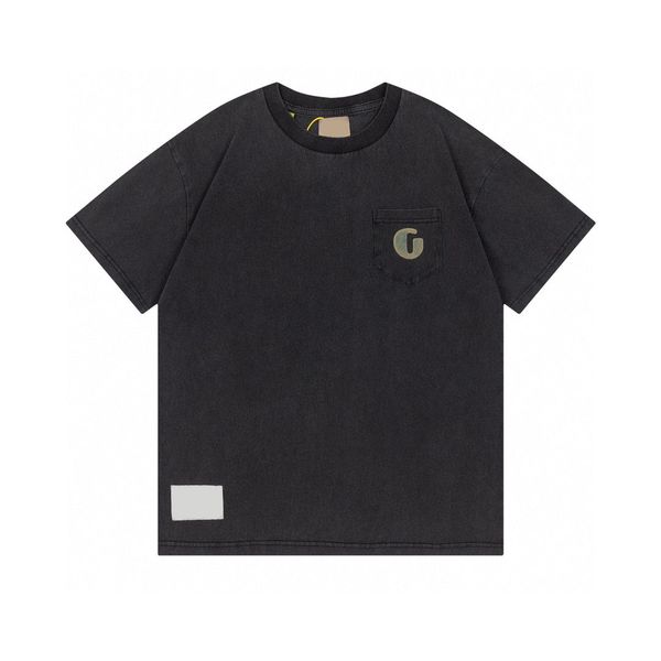 

men's plus tees & polos round neck embroidered and printed polar style summer wear with street pure cotton 2g22, Black;brown