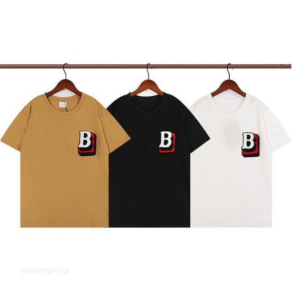 

23ss tee mens and womens short sleeve grand pony plus size multi colour embroidered classic business casual cotton breathable t shirt 0001, Black;brown