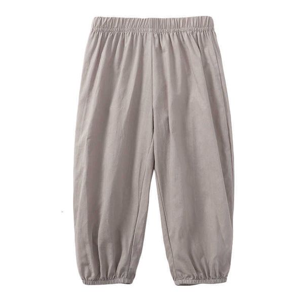 

jojo bebe summer new style chil1en's trousers style chil1en's woven cotton thin pure color mosquito repellent pants, Blue