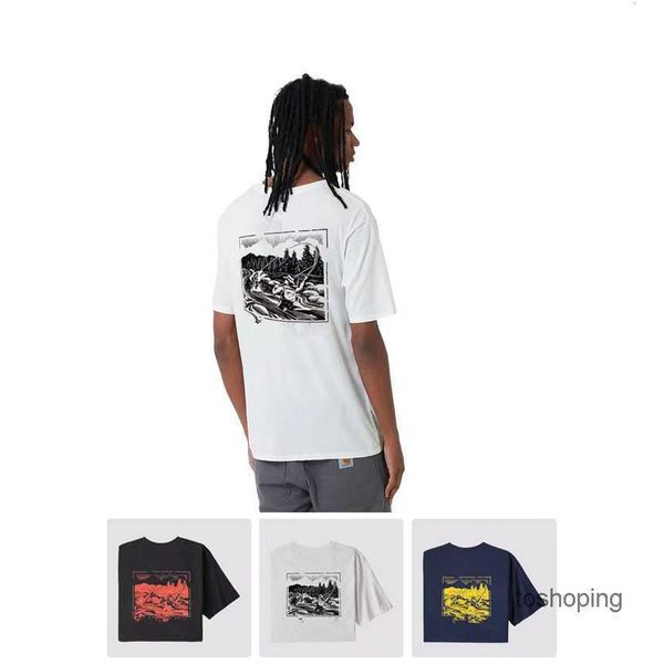 

mens t-shirts designer luxurys pata t-shirt american retro outdoor bata back sunset printing fast drying cotton couple4zgi, White;black