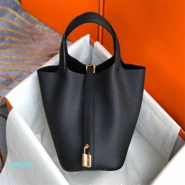 

designer fashion women handbags bucket picotin cabbage basket luxury honey wax line handbag real leather bag purse g5252 cvn fr69