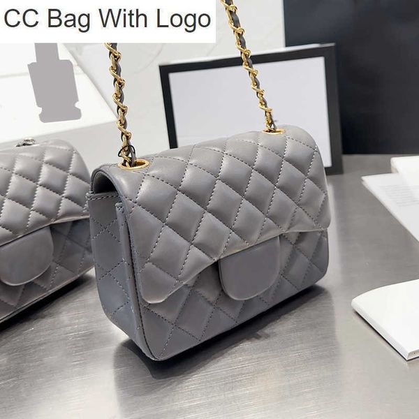 

cc handbags classic mini flap sqaure quilted lambksin bags gold/silver metal hardware matelasse chain crossbody shoulder handbags outdoor sa, Black