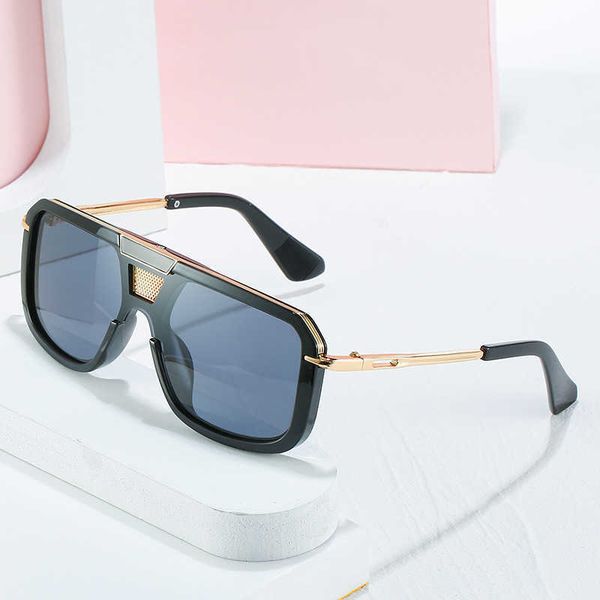 

sunglasses square men's 2022 new large frame women's fashion, White;black
