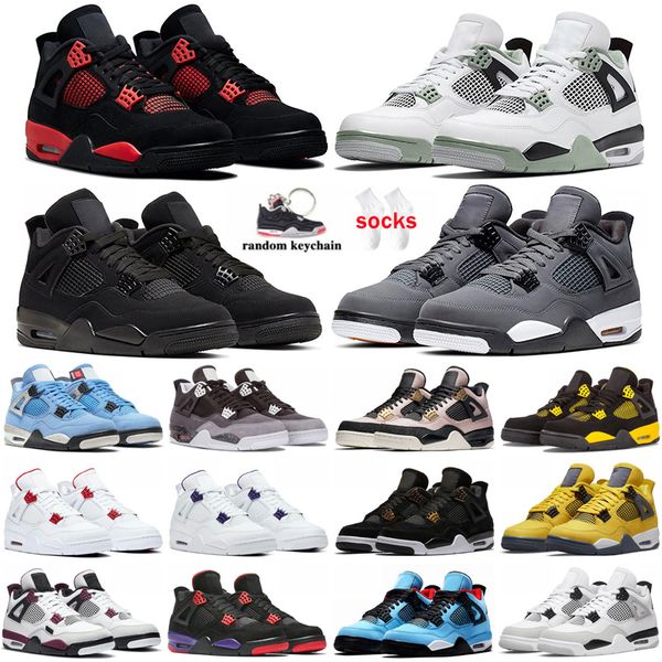 

black cat 4s basketball shoes men court purple cool grey green metallic university blue shimmer women mens sneakers size 36-47