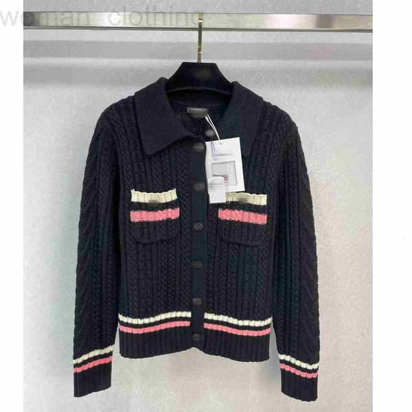 

designer women's sweaters 2023 new spring lapel neck long sleeve designer brand same style coats fkcu, White;black