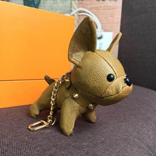 

2021 keychains fashion key buckle purse pendant bag dog design doll chains key buckle keychain 7 color 83s, Silver