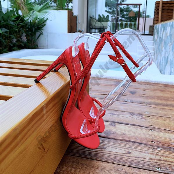 

heel 2021ss high 9cm snake twining elegant sandals rene caovilla crystal karung rose gold snakelike twining rhinestone sandals women summer, Black