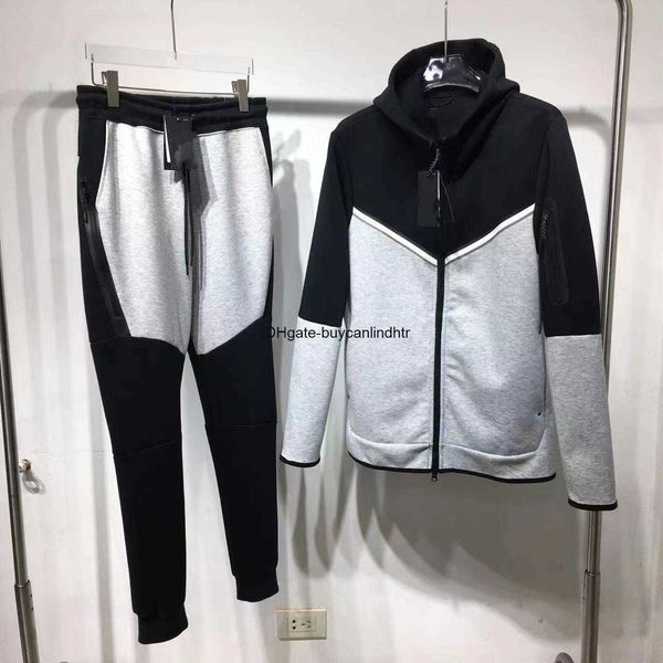 

men's tracksuits woman tech fleece pant tracksuit classic splice contrast camouflage light coats jackets women casual coat xxl, Gray