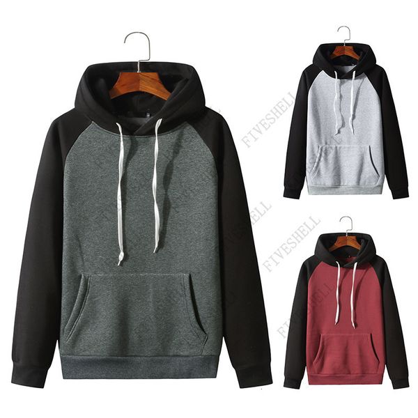 

men's hoodies sweatshirts 2023 mens raglan sleeve autumn fleece hoodie men women japanese streetwear oversized sport pullover 4xl 23030, Black