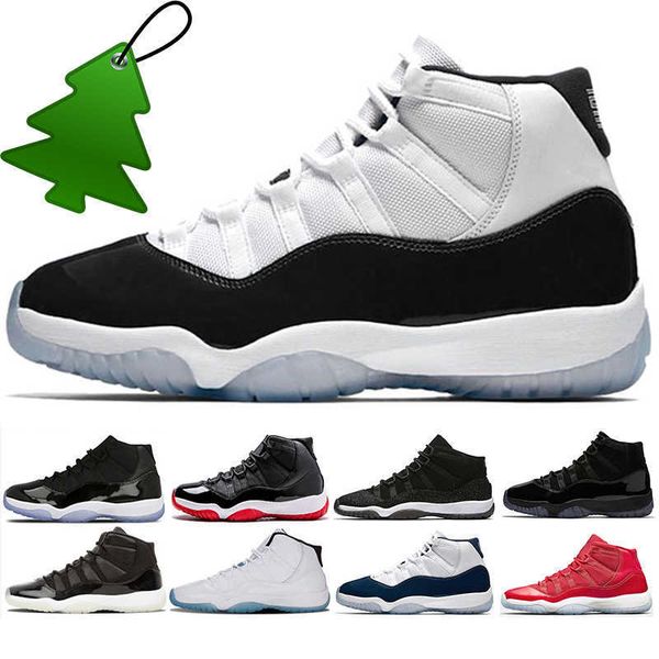 

wholesale og 11 cap and gown prom night 11s men basketball shoes bred concord space jam black white red prm heiress unc sports sneakers