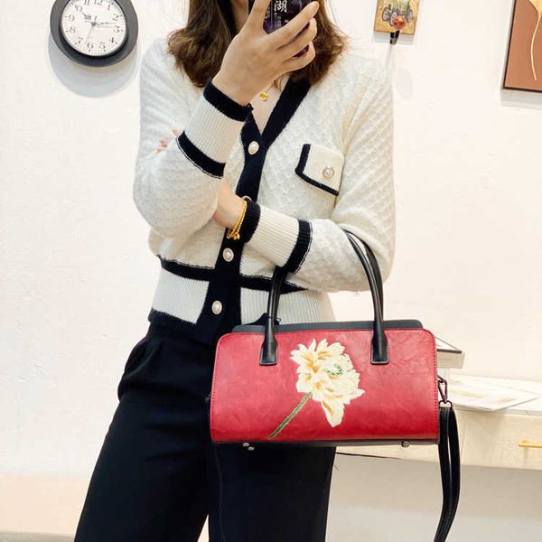 

tote bag new embroidery hand-held messenger shoulder women's purses bags designer handbags women