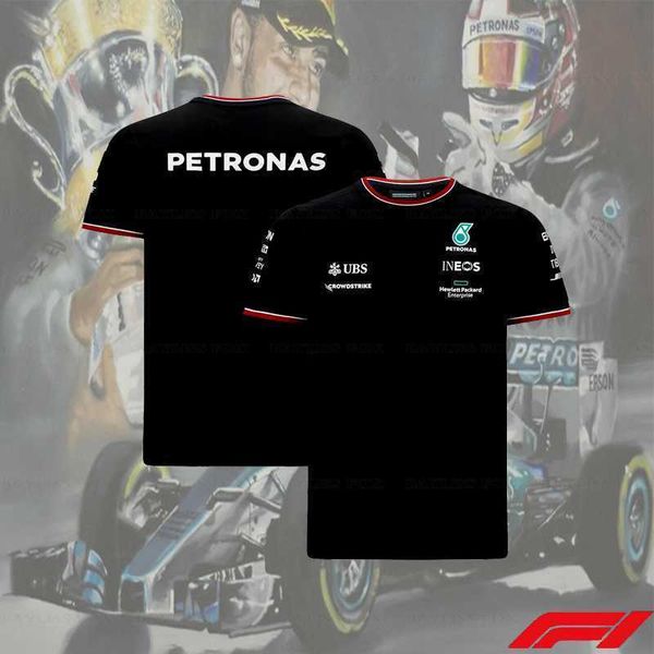 

motorsport formula one 2023 f1 racing t-shirt petronas team car fans men's summer quick dry breathable jerseys shorts, White;black