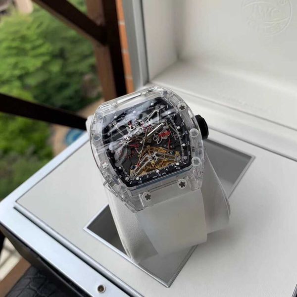 

luxury automatic mechanical watch richa milles rm11 fully movement sapphire mirror rubber strap mens sport brand watches
