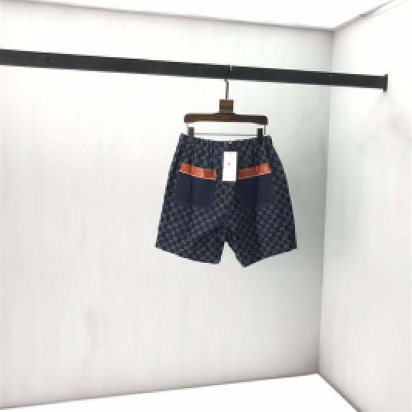

21ss mens designer short pants spring summer men denim pant double letter jacquard casual letters trousers wedding blue228k, Black
