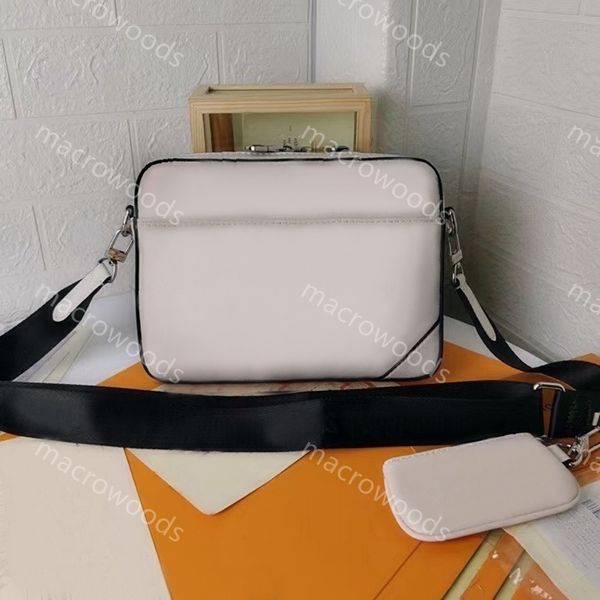 

trio messenger bags 2pc mens crossbody bag handbags men leather embossing luxury shoulder bag designer handbag tote business man's bag
