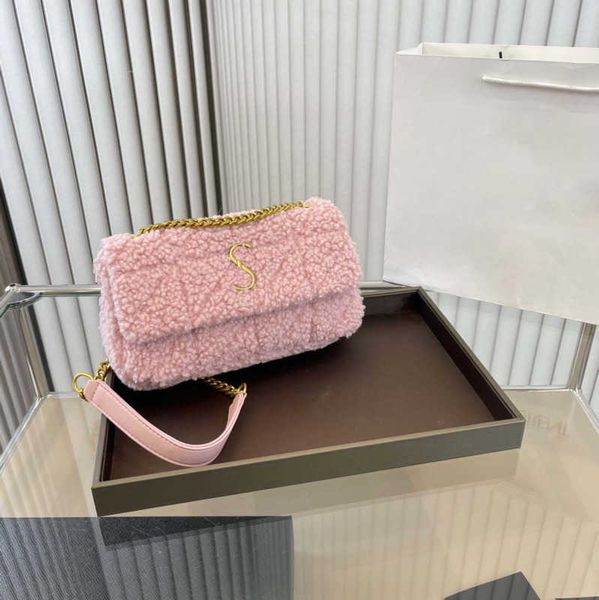 

bags designer bag totes women handbag luxury classic brand imitation plush chain shoulder bag fashion multicolor solid buckle wallet dinner