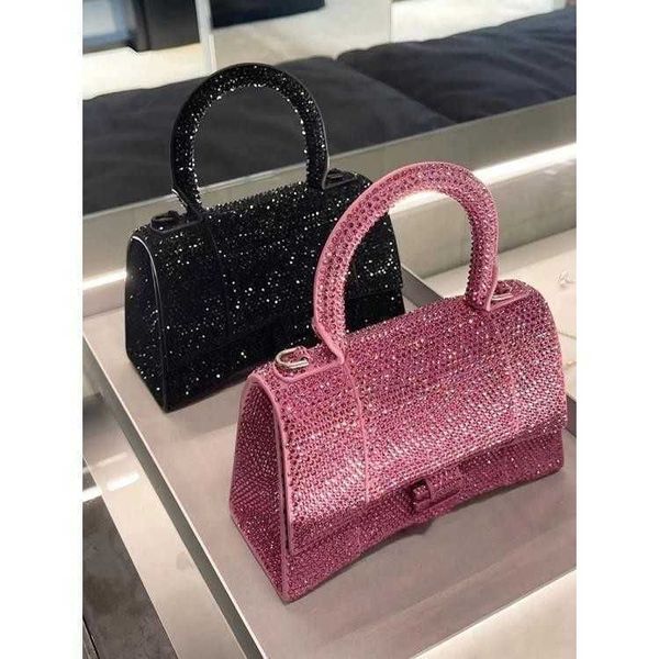 

paris family b logo hourglass bag spring and summer new brand shoulder shopping bag designer purse and handbag women's luxury brand bag