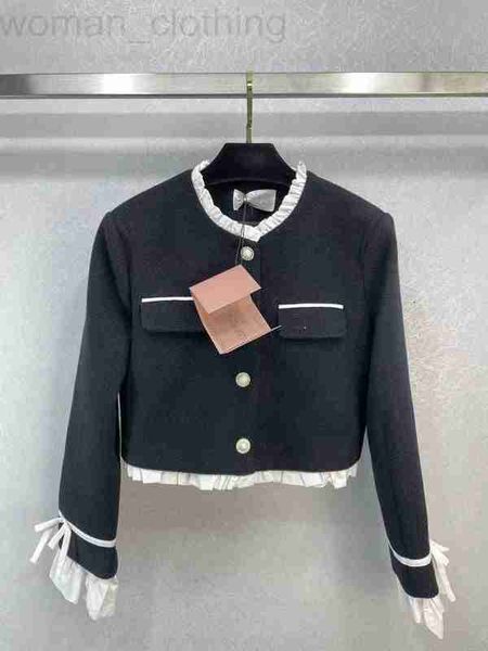 

designer jackets 2023 new spring o neck long sleeve panelled women's designer sweaters brand same style outerwear e5j4, Black;brown
